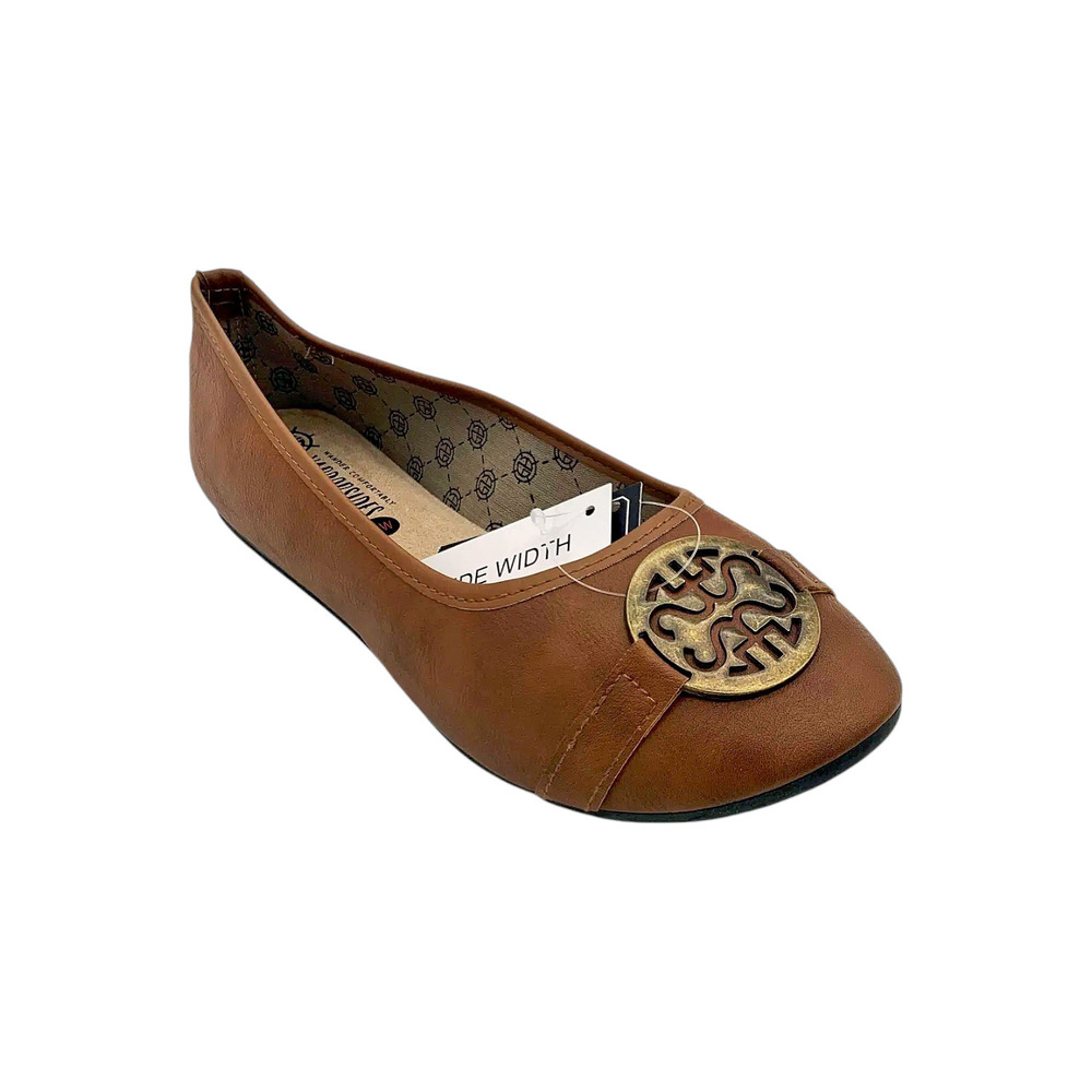 Harborsides Women's Anabel Comfort Slip-on Ballet Flats Brown - Wide